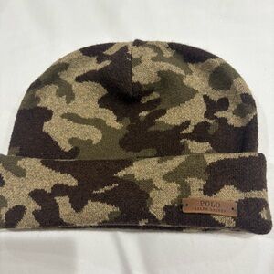 Ralph Lauren Camouflage Knit Beanie in Olive and Brown